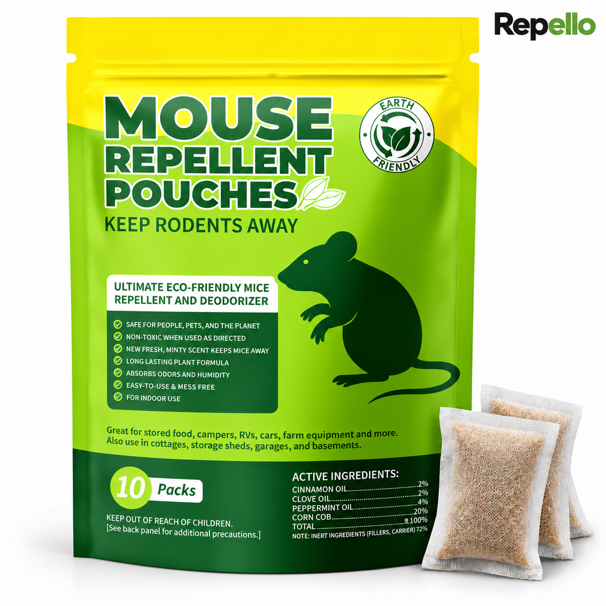Repello™ Peppermint Mouse Repellent Pouches 10 Pack